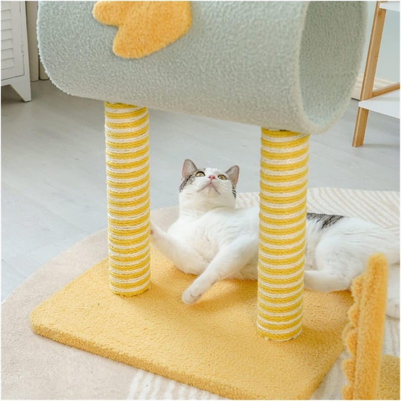 Cat Tower Dinosaur cat Climbing Frame Multi-Functional Small Apartment Scratching Post Litter one Does not Occupy an Area of ​​Four Seasons Universal Cute Toy(S) - Image 4