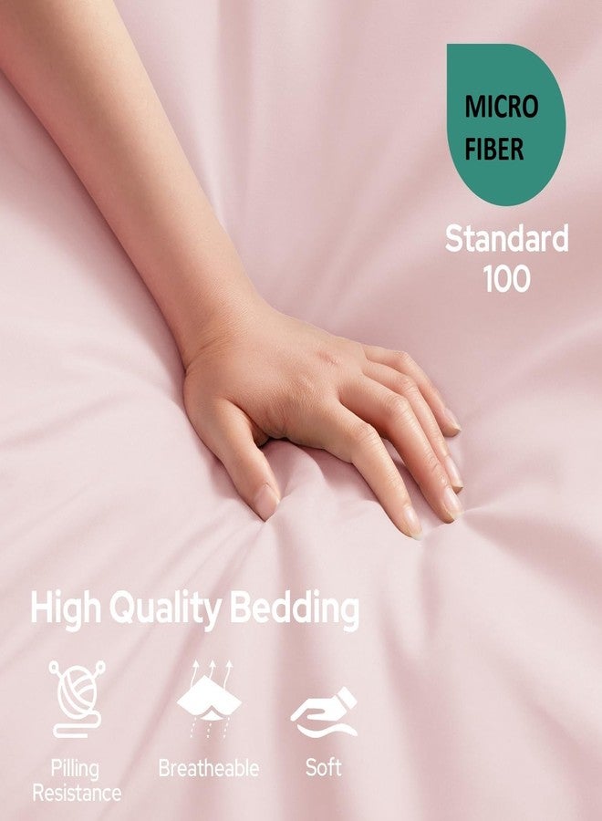 KEDARA CLOTH ملاءة سرير كيدارا المصنوعة من الألياف الدقيقة بنسبة 100%، ناعمة، مقاومة للتجاعيد، مزودة بمطاط محيطي لتثبيت محكم (وردي، 75 × 48، مقاس كامل) - Image 5
