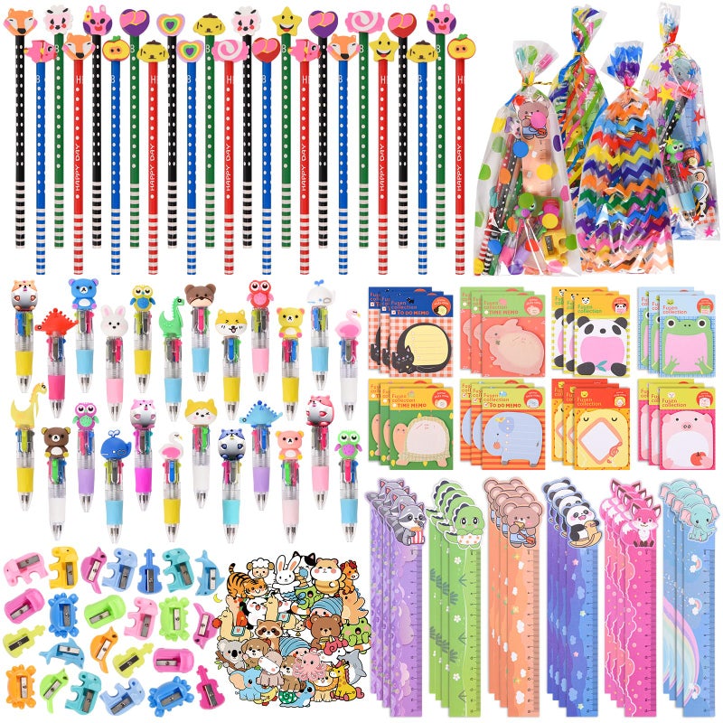 Ulema 24 Pack Cute Cartoon Animal Stationery Set,Birthday Gifts for Boys Girls School Goodie Bags School Classroom Games Rewards. - Image 1
