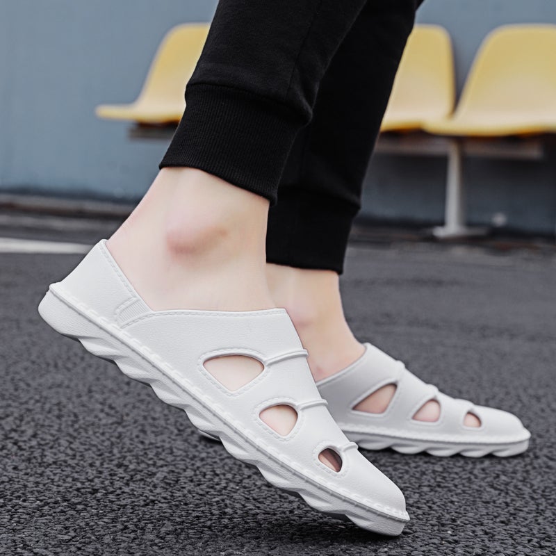 Sandals Men''s Summer New Style Hollow Outdoor Winter Men''s Casual Baotou Hole Beach Shoes for Men - Image 4