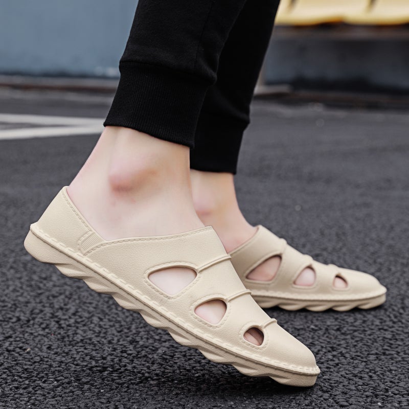 Sandals Men''s Summer New Style Hollow Outdoor Winter Men''s Casual Baotou Hole Beach Shoes for Men - Image 3