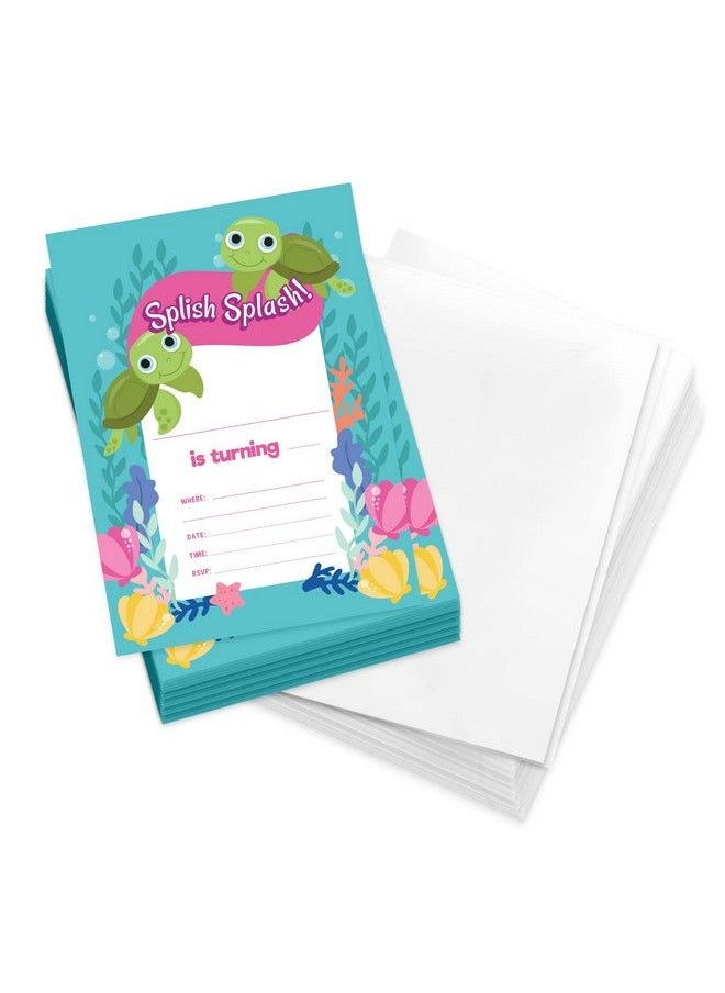 Turtle Design 1 Happy Birthday Invitations Invite Cards (25 Count) With Envelopes Boys Girls Kids Party (25Ct) - pzsku/Z12F416298D7CD4B9D708Z/45/_/1692272392/3d8c8b9b-3042-487a-aace-ea0675b391d9