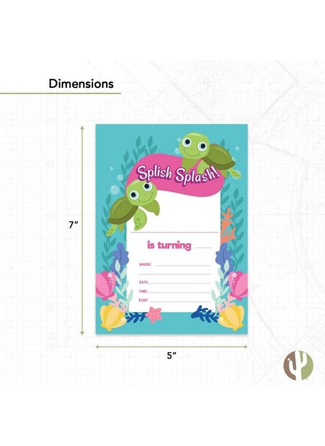 Turtle Design 1 Happy Birthday Invitations Invite Cards (25 Count) With Envelopes Boys Girls Kids Party (25Ct) - pzsku/Z12F416298D7CD4B9D708Z/45/_/1692272394/0af7e0aa-349a-4622-b301-44994a30b850