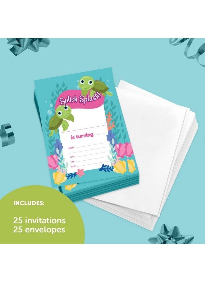 Turtle Design 1 Happy Birthday Invitations Invite Cards (25 Count) With Envelopes Boys Girls Kids Party (25Ct) - pzsku/Z12F416298D7CD4B9D708Z/45/_/1692272454/beb46f11-ff7f-4fe8-ad66-345db0ba1fbb