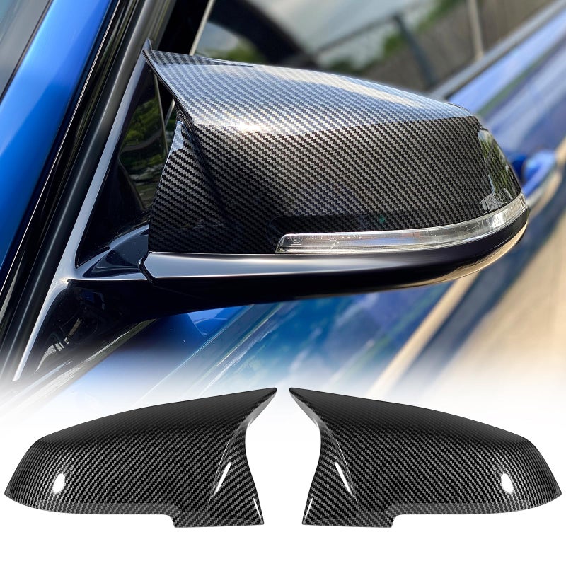 ACLONG Carbon Fiber Mirror Cover Caps Rearview Side Mirror Covers Compatible with BMW F20 F21 F22 F30 F31 F32 F36 F87 E84 GT 3GT X1 M2 M31Pair
