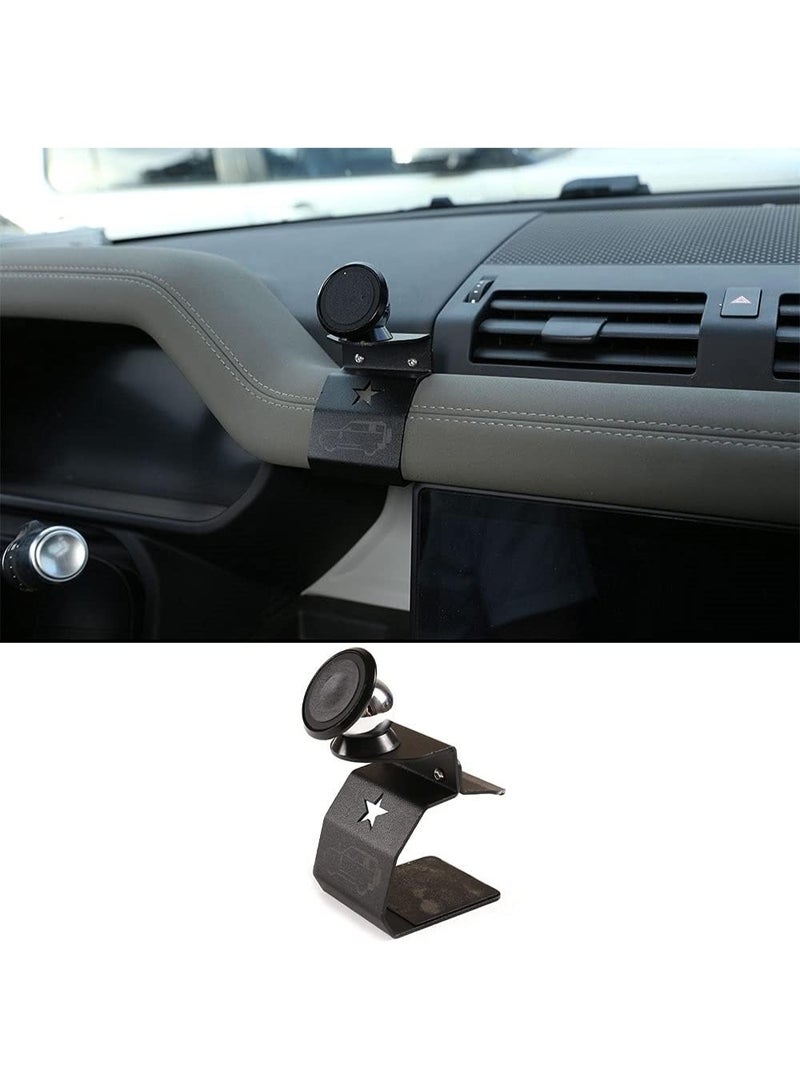 Alumium Alloy/ABS Car Interior Center Console Dashboard Main Co-Pilot Air Vent Mobile Phone Holder for Land Rover Defender 110 2020 2021 2022 Car Accessories (Style 3) - Image 1