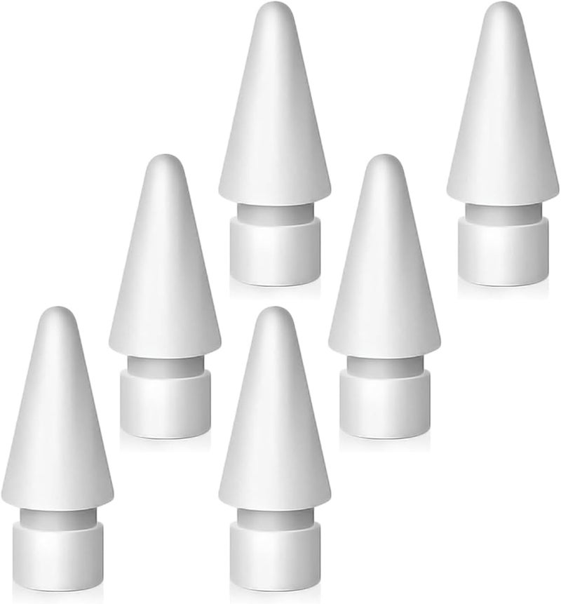 Abiarst Replacement Tips Compatible with Apple Pencil 1st/2nd Gen, Pencil Nibs for iPad Pro Pencil 2/1 Gen(6 Pack) - Image 1