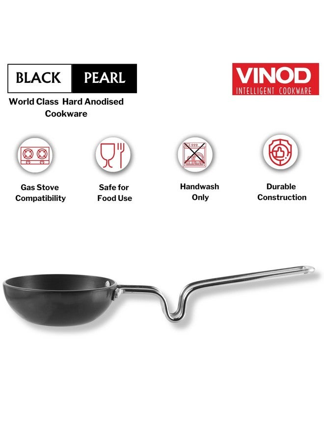 VINOD Vinod Black Pearl Hard Anodised Tadka Pan - Jumbo | 3.25mm Thickness | Natural Stick Resistant | Metal Spoon Friendly | Balance Design Handle | 2 Year Warranty - Black  - Image 5