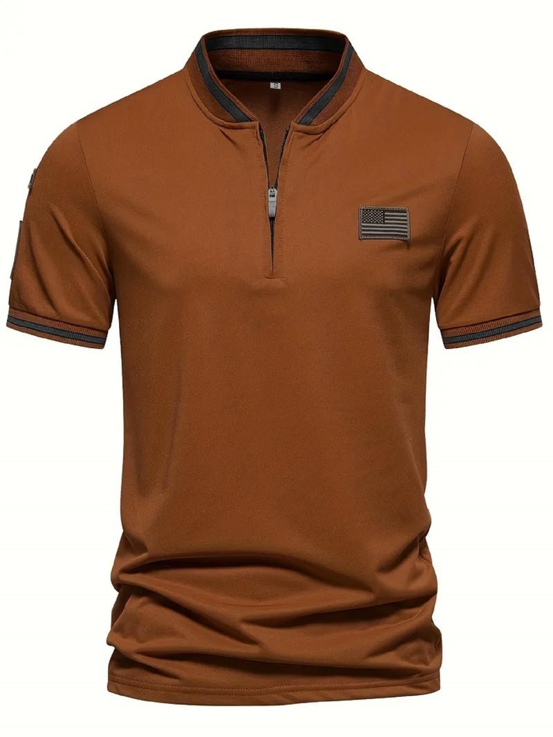 Lymio Polo T Shirt for Men || Men Casual T-Shirt || Polo (POLO-54-Orange-L) - Image 3