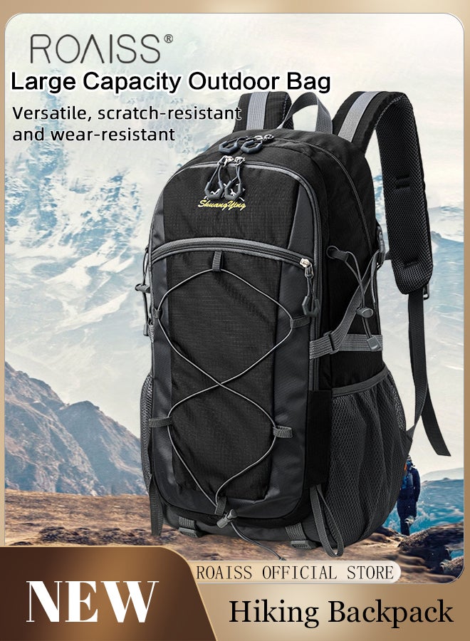 رويس حقيبة ظهر خفيفة الوزن للسفر للرجال مع جيوب متعددة، سعة كبيرة، مقاومة للماء، حقيبة ظهر للمشي لمسافات طويلة، متعددة الوظائف، محمولة، رياضية في الهواء الطلق، حقيبة نهارية للتخييم أو التسلق - Image 1