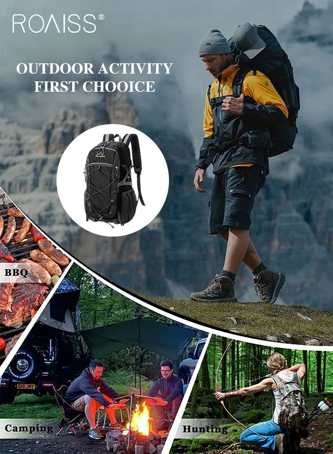 رويس حقيبة ظهر خفيفة الوزن للسفر للرجال مع جيوب متعددة، سعة كبيرة، مقاومة للماء، حقيبة ظهر للمشي لمسافات طويلة، متعددة الوظائف، محمولة، رياضية في الهواء الطلق، حقيبة نهارية للتخييم أو التسلق - Image 5