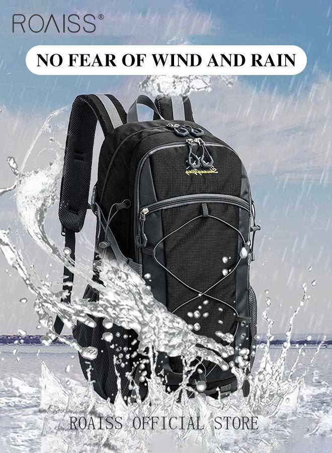 رويس حقيبة ظهر خفيفة الوزن للسفر للرجال مع جيوب متعددة، سعة كبيرة، مقاومة للماء، حقيبة ظهر للمشي لمسافات طويلة، متعددة الوظائف، محمولة، رياضية في الهواء الطلق، حقيبة نهارية للتخييم أو التسلق - Image 2