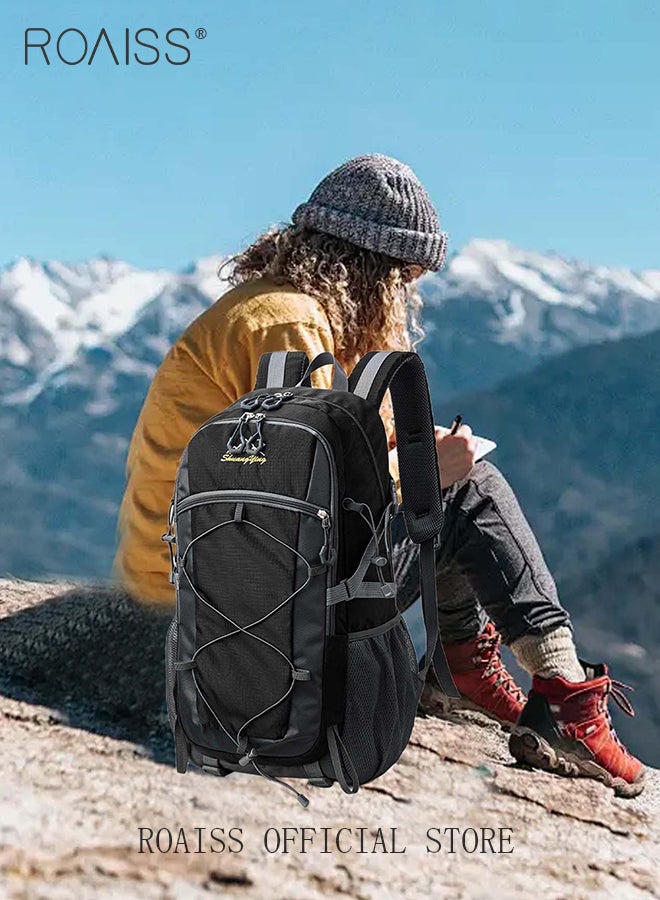 رويس حقيبة ظهر خفيفة الوزن للسفر للرجال مع جيوب متعددة، سعة كبيرة، مقاومة للماء، حقيبة ظهر للمشي لمسافات طويلة، متعددة الوظائف، محمولة، رياضية في الهواء الطلق، حقيبة نهارية للتخييم أو التسلق - Image 4