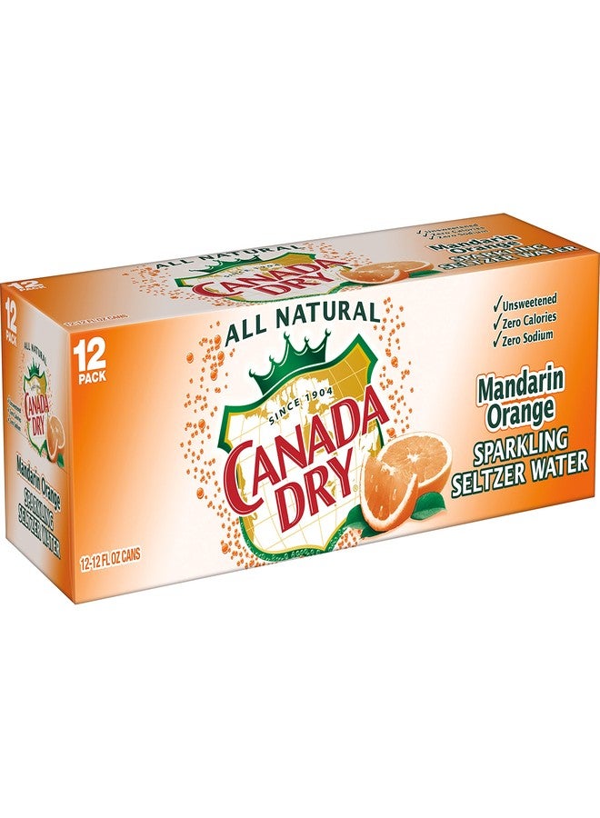 Canada Dry Mandarin Orange Sparkling Seltzer Water, 12 fl oz cans, 12 count - Image 3