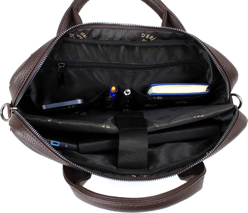 ديرسي كلوب Unisex, Brown File Tablet Notebook Bag, 14 Inch Laptop and Briefcase
