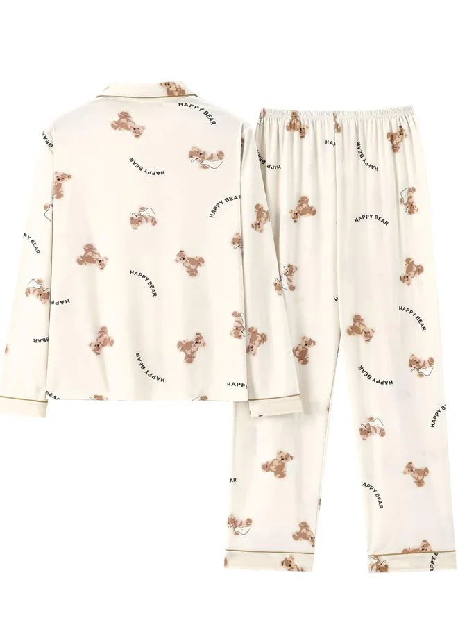 Take Two Take Two Women Bear Graphic Print Shirt and Pyjama Set