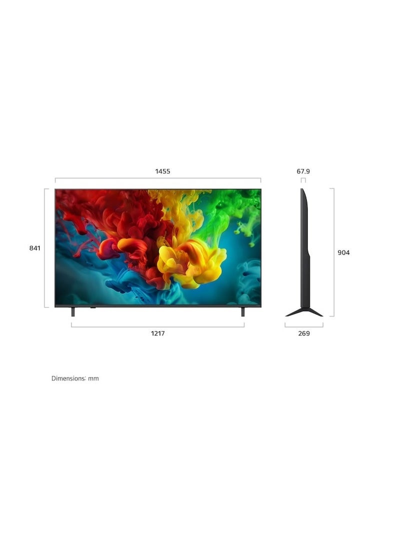 LG 65 inch LG QNED evo AI VRR 144Hz QNED84 Mini LED 4K Smart TV, α8 AI Processor 4K Gen3, HDR10 / HLG, WebOS, Model Year 2026, 2 Years Warranty - 65QNED84B6T black - Image 2