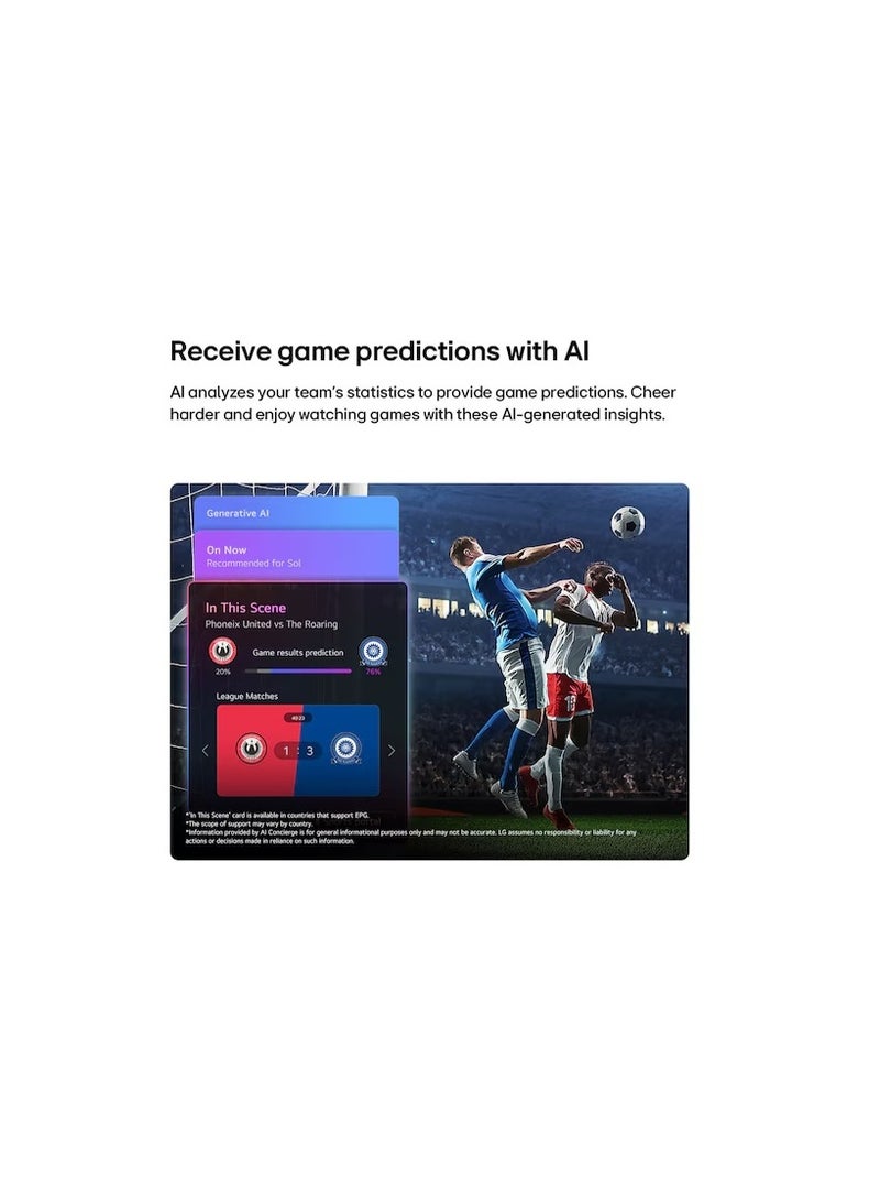 LG 65 inch LG QNED evo AI VRR 144Hz QNED84 Mini LED 4K Smart TV, α8 AI Processor 4K Gen3, HDR10 / HLG, WebOS, Model Year 2026, 2 Years Warranty - 65QNED84B6T black - Image 4