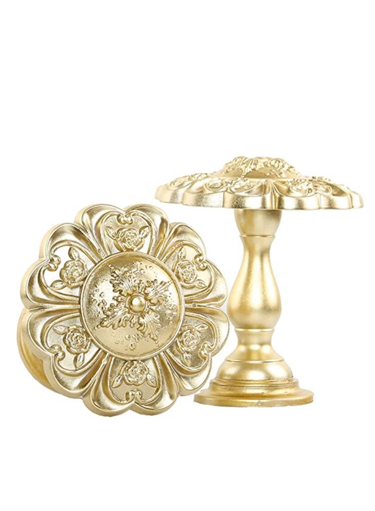 IDT 1 Pair Curtain Holdbacks Window Tie Backs Holders For Bedroom Wall Office Decor Home Sheer Blackout Drapes Blind Curtains Decorations Accessories Buckle Hooks Light Golden Colour - Image 2