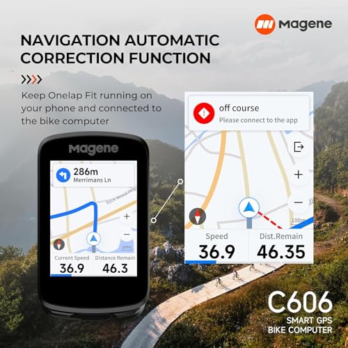 Magene C606 Smart Navigation GPS Bike Computer with Offline Map, 2.8-inch Color Touchscreen, WiFi & Bluetooth Cycling Computer, 11 Languages, IPX7 Waterproof - Image 3