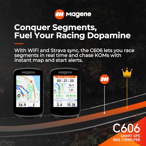 Magene C606 Smart Navigation GPS Bike Computer with Offline Map, 2.8-inch Color Touchscreen, WiFi & Bluetooth Cycling Computer, 11 Languages, IPX7 Waterproof - Image 4