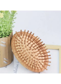 ORiTi Portable Bamboo Wooden Hair Brush for Detangling and Scalp Massage - Perfect for Home Use  - Image 1