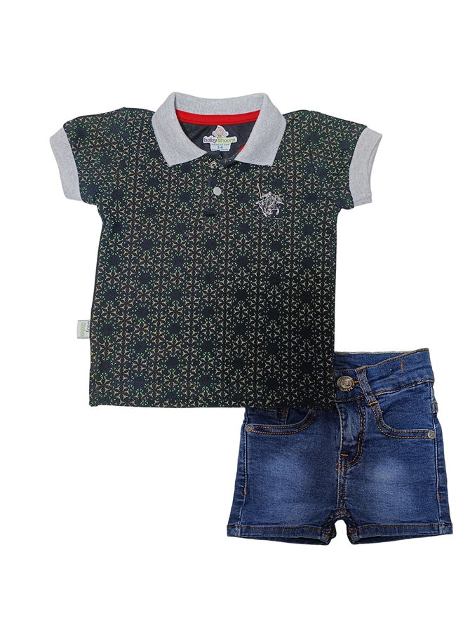 BabyShoora - Baby Boys Set - Tshirt & Short - Image 1