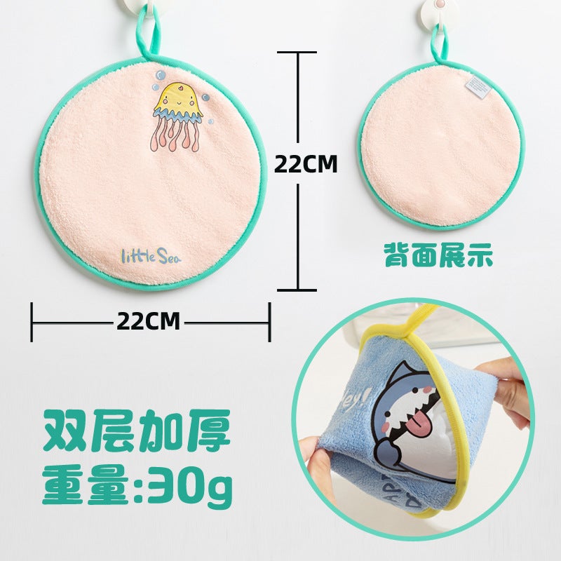National Trend Text Hand Towel Creative Coaster Kitchen Bathroom Handkerchief Double Layer Absorbent Quick-Drying Towel - Image 4