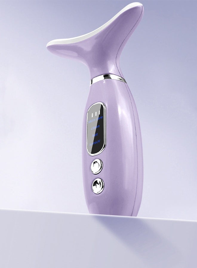 Neck Face Massager,4 Color Led Face Neck Massager for Skin Care,3 Gears Adjustable Multifunctional Massager Tool,Portable Skin Care Tools for Home Use () - Image 1