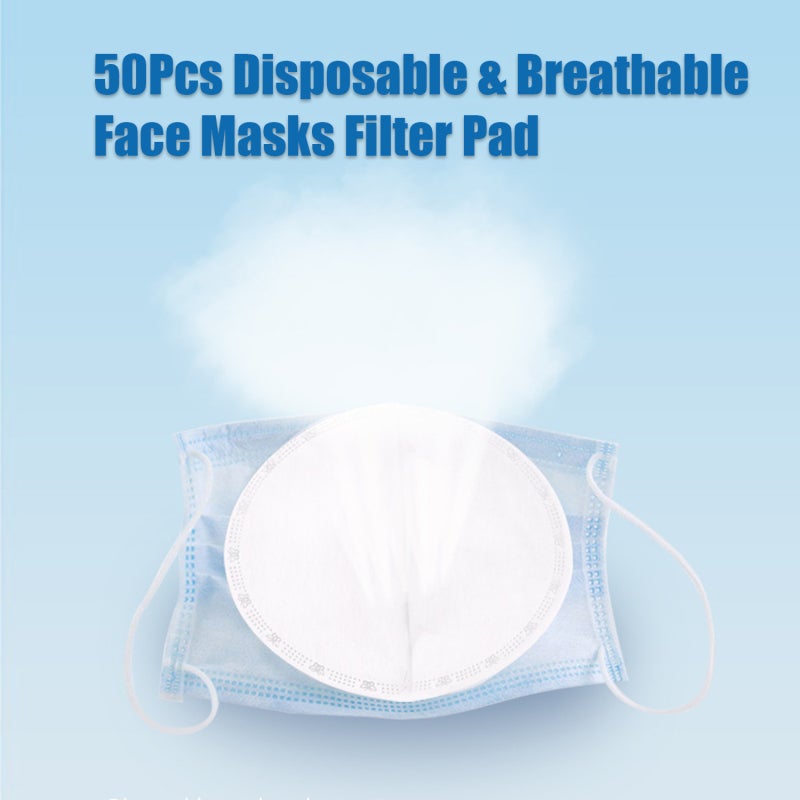 Disposable Mask Filter: White Non-woven & Meltblown Material - Stable Fixed Adhesive Design, Comfortable Respiratory Protection Breathing Insert for Home, Salon, Dental & Maintenance Use - Image 4