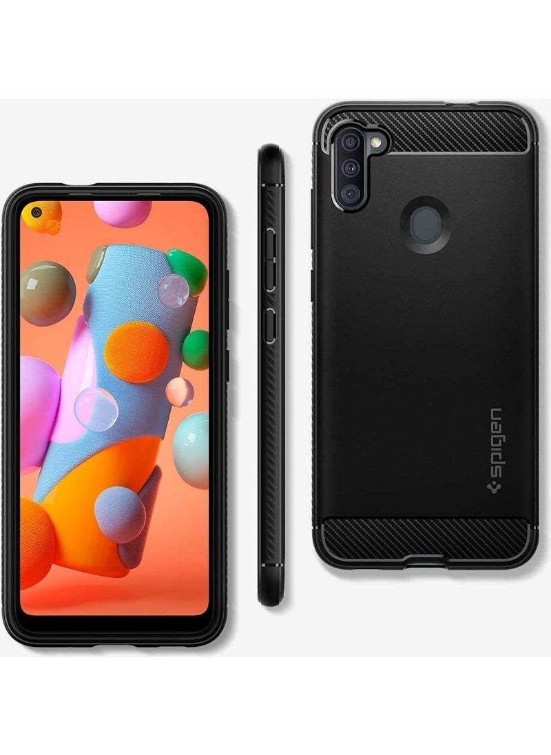 Spigen - Samsung Galaxy M11 / Galaxy A11 Case Rugged Armor Matte Black - ACS00855 - Image 1