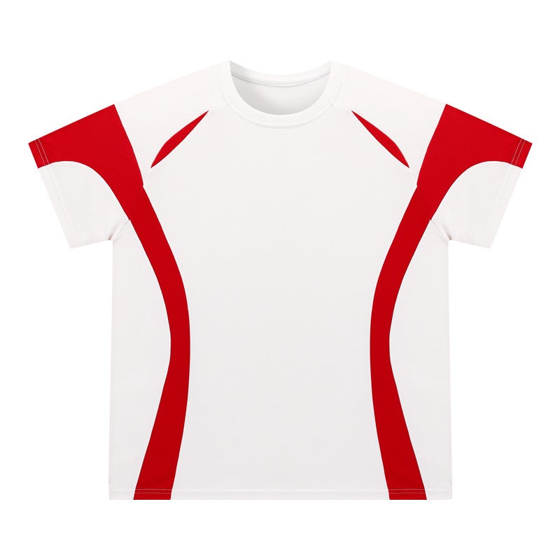 American Retro Contrast Color Stitching Jersey Thin Short-Sleeved T-Shirt Adult Children All-Match Sports Leisure T-Shirt Motorcycle Top - Image 3