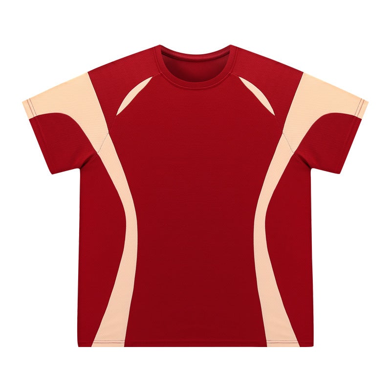 American Retro Contrast Color Stitching Jersey Thin Short-Sleeved T-Shirt Adult Children All-Match Sports Leisure T-Shirt Motorcycle Top - Image 5