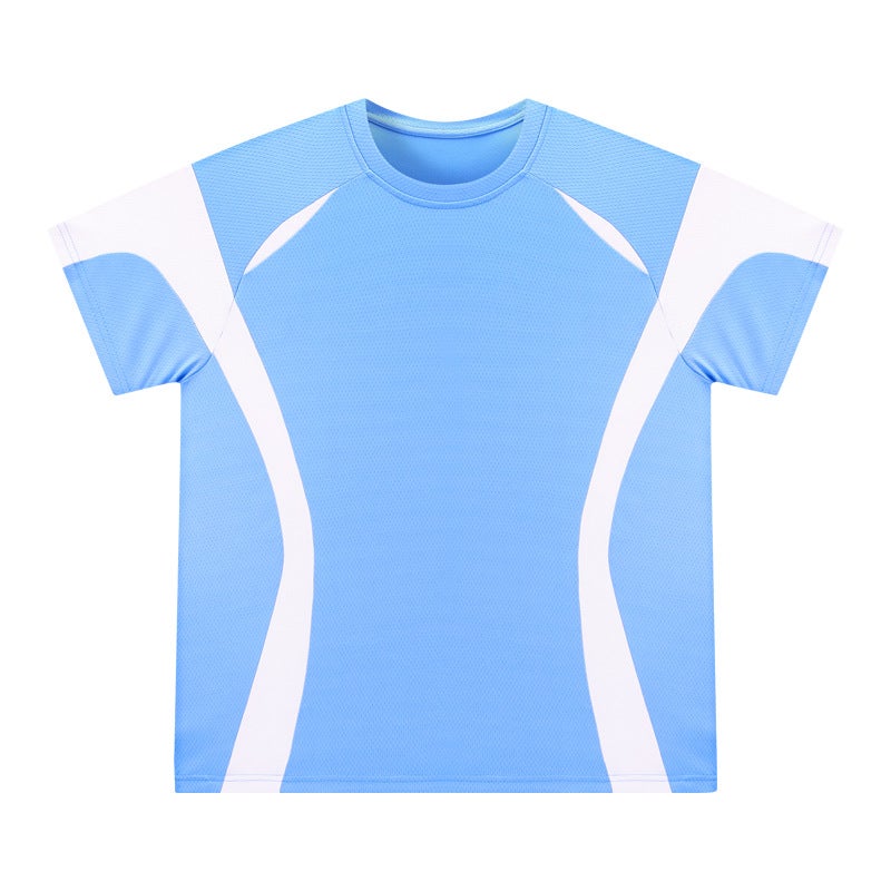 American Retro Contrast Color Stitching Jersey Thin Short-Sleeved T-Shirt Adult Children All-Match Sports Leisure T-Shirt Motorcycle Top - Image 1