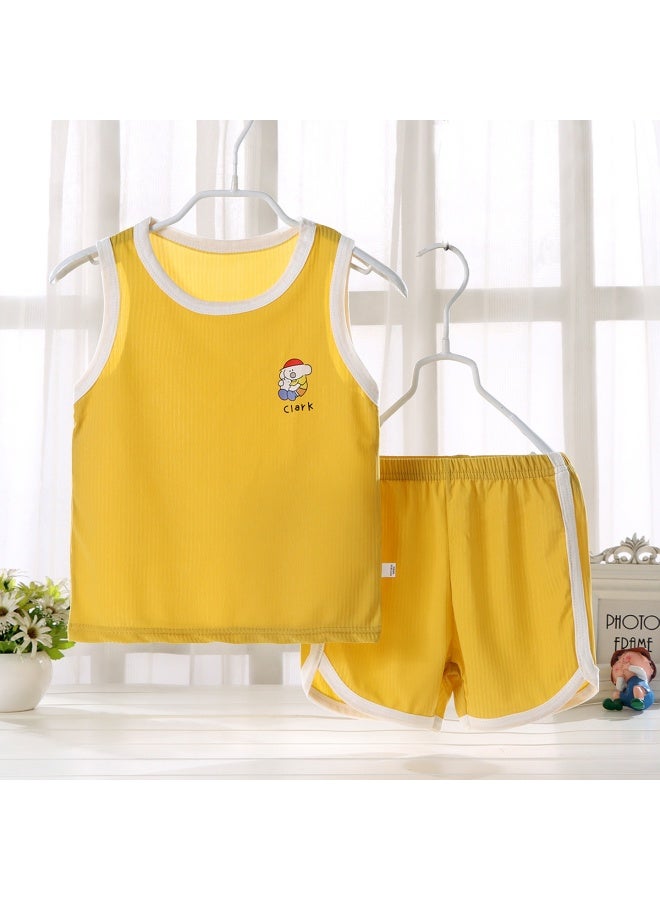 New Quick-drying Ice Silk Vest Short-sleeved Sleeveless Suit Summer Boys And Girls Processing And Customization