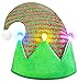 WTTORDE Hat LED Christmas Elf Headbands Light Up Holiday Party Costume Accessory RedGreen with Stripes - Image 3