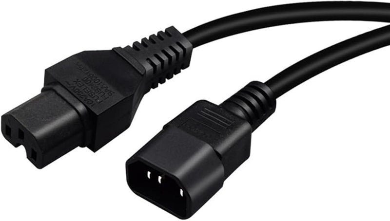 كابل تمديد الطاقة IEC C14 إلى C15 محول ذكر إلى أنثى - Image 5