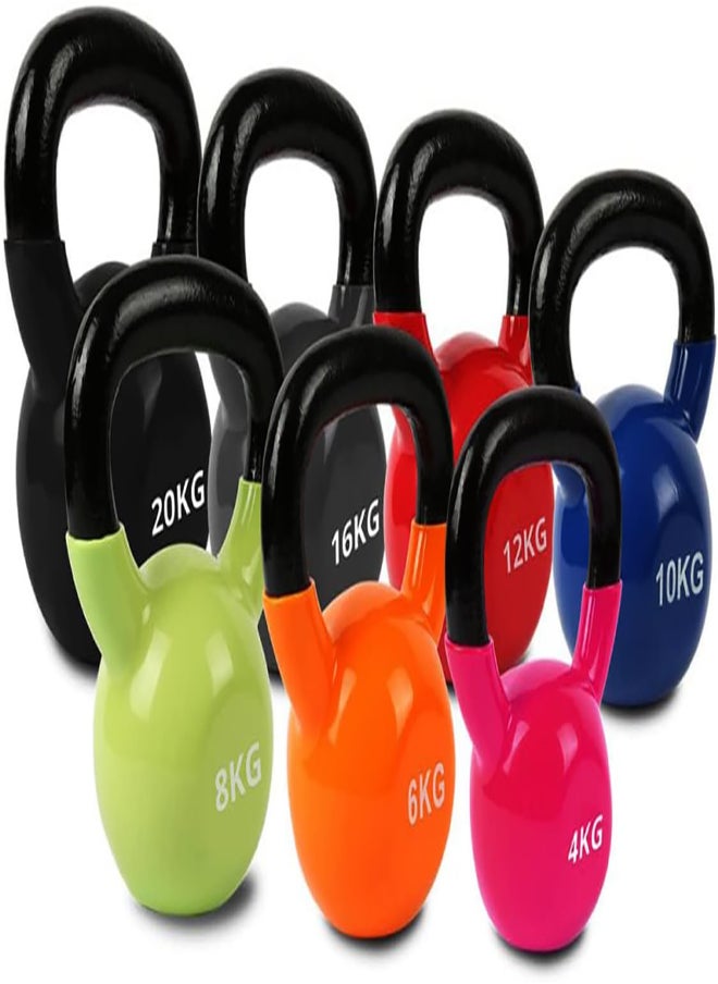 Miracle Fitness Miracle Fitness Vinyl Coated Kettlebell, Cast iron Kettlebell for Full Body Workout and Strength Training, Premium Kettlebells for Weightlifting, & Core Training Available in (4Kg to 20Kg)  - Image 4
