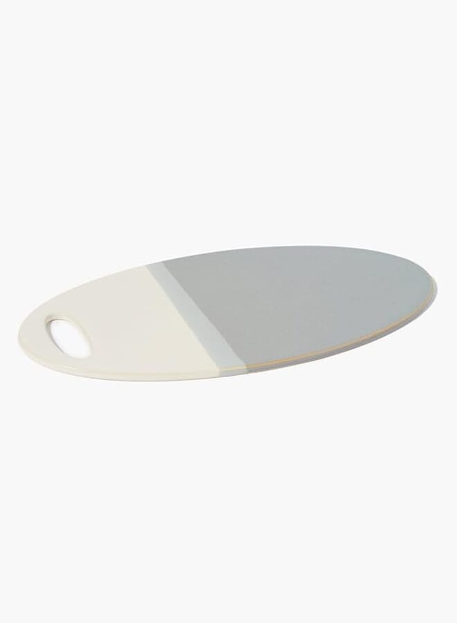 Matalan Ombre Serving Platter, 39 cm x 19 cm Size, White/Grey