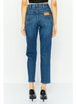 Wrangler Women Regular Fit Straight Leg Washed Stretchable Jeans, Blue  - Image 3