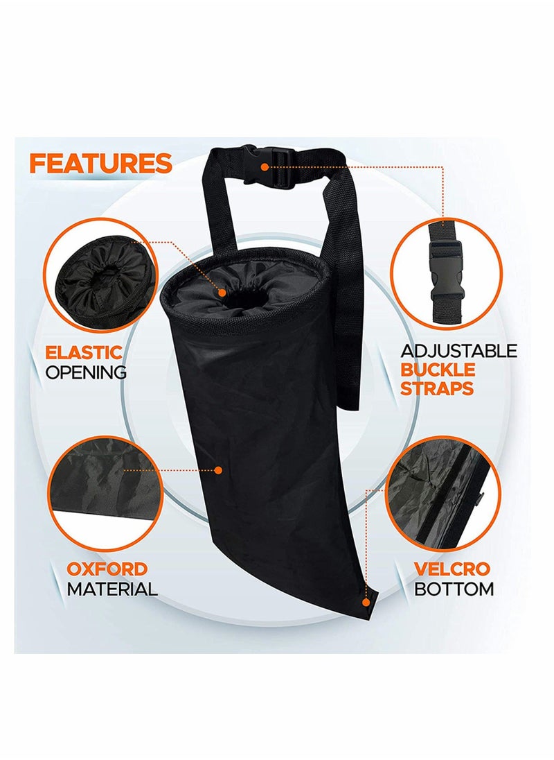 Car Trash Bag Leakproof Litter Bag, Console and Headrest Garbage Bin, Detachable Garbage Storage Bag for Litter, Seat Back Hanging Trashbag Waterproof, Auto Trash Bag (2 Pack)