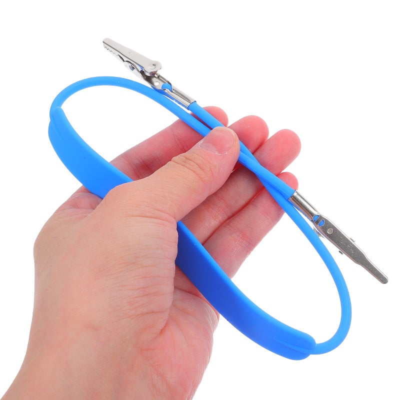 Flat Silicone Scarf Clips Dual- Metal Napkin Holder Bib Clips Soft Silicone Clamps Teeth Bib Clips Scarf Clip Napkin Holder - Image 5