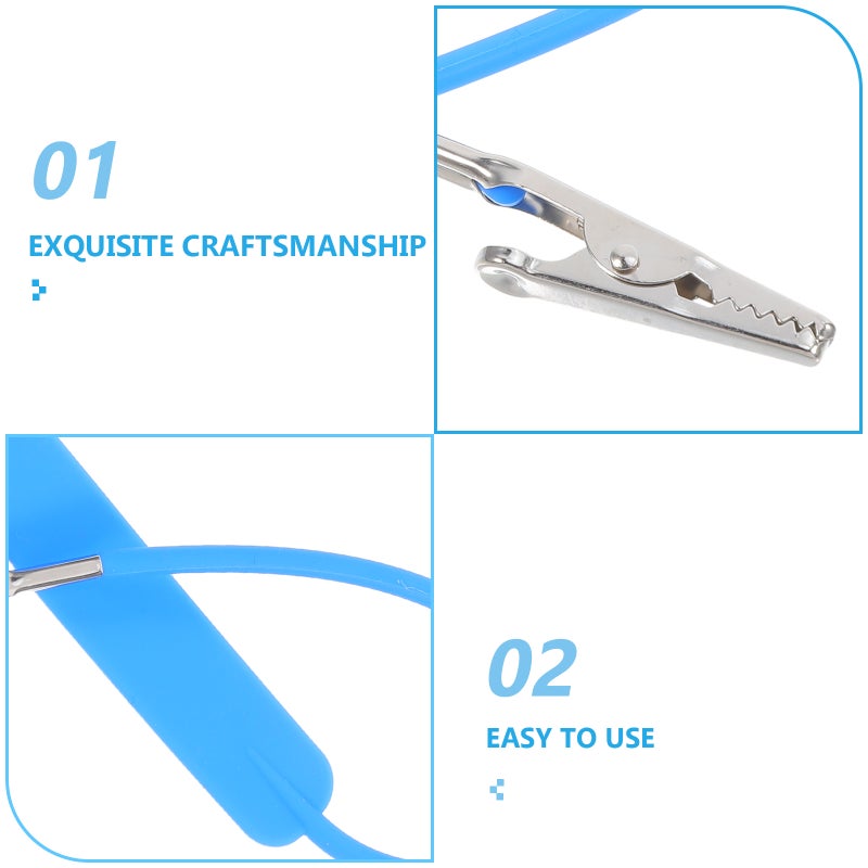 Flat Silicone Scarf Clips Dual- Metal Napkin Holder Bib Clips Soft Silicone Clamps Teeth Bib Clips Scarf Clip Napkin Holder - Image 3