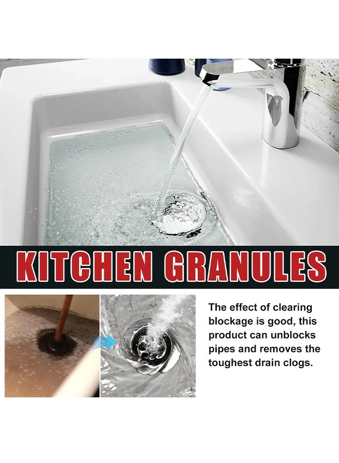 Jakehoe Powerful Pipe Dredging Agent, Sewer Deodoriser Pipe Unblocker, Multi-Purpose Pipe Cleaner, Drain Clog Remover And Cleaner, Toilet, Kitchen, Bathroom Drain Cleaning Agent, Quick Unclogging Sewer Cleaner, Drain Cleaner Powder, Quick To Unclog, 100G - Image 4