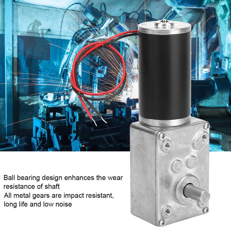 Reversible 24V DC Electric Gear Motor 8mm Shaft 70 RPM Speed Reduction - Image 5