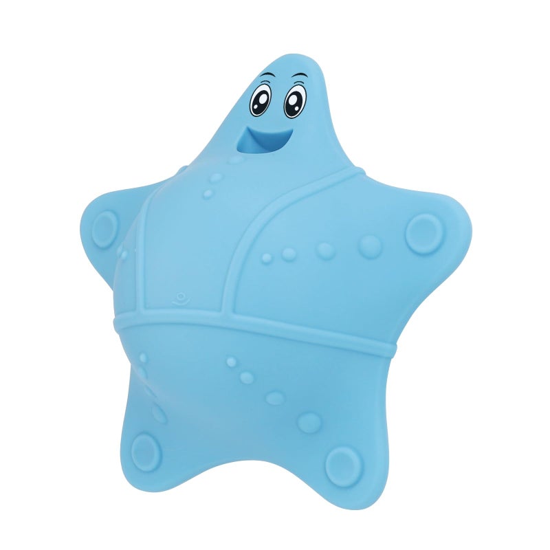 Bathtub Overflow Drain Cover Silicone Tub Overflow Drain Cover Soak Bathtub Drain Cover Stopper with Suction Cups Cute Bathroom Spa Accessories Adds Inches of Water for Deeper Bath Blue