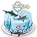 MEMOVAN Shark Cake Toppers 9pcs Sharks Birthday Cake Cupcake Topper Mini Sharks Toy Figurines Ocean Animal Cake Decoration for Under the Sea shark Underwater Theme Birthday Baby Shower Party Supplies - Image 2