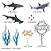 MEMOVAN Shark Cake Toppers 9pcs Sharks Birthday Cake Cupcake Topper Mini Sharks Toy Figurines Ocean Animal Cake Decoration for Under the Sea shark Underwater Theme Birthday Baby Shower Party Supplies - Image 4