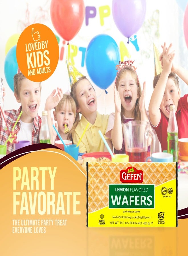 Gefen Lemon Wafers, 14oz (3 Pack - 30 Wafers Each) | Lemon Flavored Wafer Cookie | Nothing Artificial | Crunchy & Delicious | Kosher - Image 4