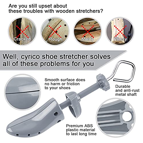 cyrico Shoe Stretcher Men 4-way Shoe Expander Widener Shoe Tree Shape for Wide Feet - Image 2
